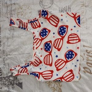 AMERICAN FLAG COLORS CROP TOP